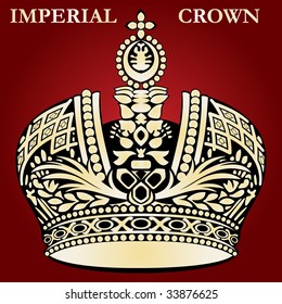 imperial crown red royal vector