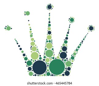 Imperial crown shape vector design by color point