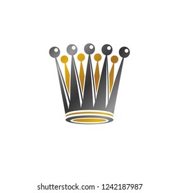 Imperial Crown vector illustration. Heraldic vintage logo. Ancient logotype isolated on white background.