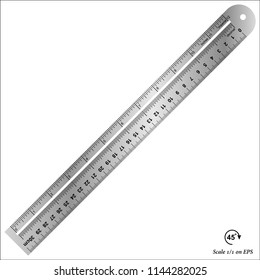  Imperial and decimal inch ruler (steel)
