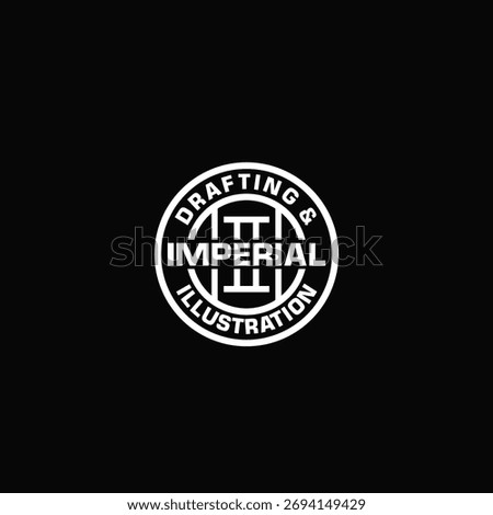 IMPERIAL EMBLEM TYPOGRAPHY T-SHIRT DESIGN IDEA VECTOR