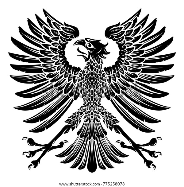 Imperial Heraldic Style Eagle Bird Emblem Stock Vector (Royalty Free ...