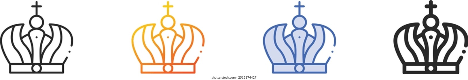 imperial icon.Thin Linear, Gradient, Blue Stroke and bold Style Design Isolated On White Background