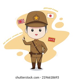 Imperial japanese soldier cartoon vector