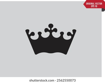 Imperial and king crown vector icon on white background