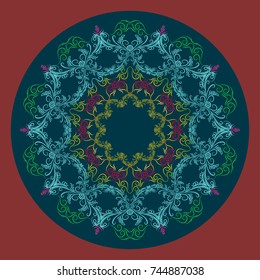 Imperial lace polyptych. Volume three. Vectorial image of a royal ornament.
