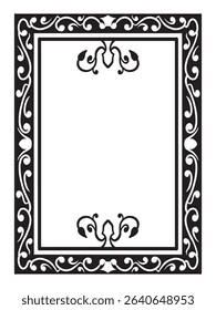 Imperial Minimalist Ornamental Border Decorative Vector