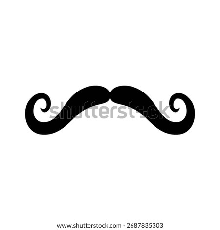 imperial mustache cartoon design element