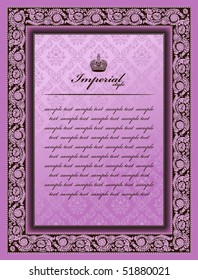 Imperial ornament framework decorative vintage - vector abstract background