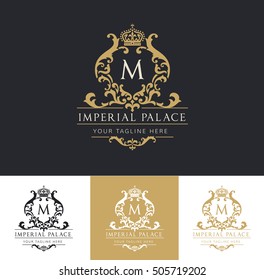 Imperial Palace Logo, Hotel Logo Design Template.