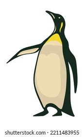 Imperial penguin - vector illustration