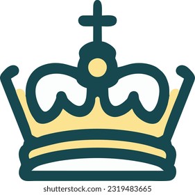 Imperial state crown of the UK, Imperial State Crowns used during the Coronation service and declaration of the King, Vector illustration 24