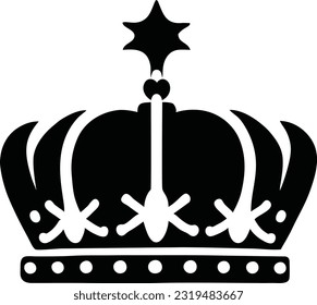 Imperial state crown of the UK, Imperial State Crowns used during the Coronation service and declaration of the King, Vector illustration 7