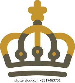 Imperial state crown of the UK, Imperial State Crowns used during the Coronation service and declaration of the King, Vector illustration 23