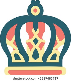 Imperial state crown of the UK, Imperial State Crowns used during the Coronation service and declaration of the King, Vector illustration 26