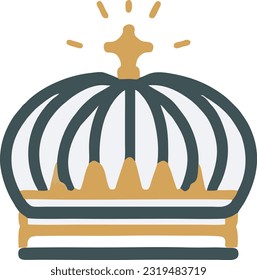 Imperial state crown of the UK, Imperial State Crowns used during the Coronation service and declaration of the King, Vector illustration 3