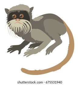 Imperial tamarin icon. Cartoon illustration of imperial tamarin vector icon for web isolated on white background