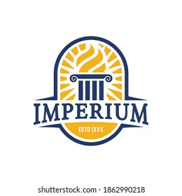 Imperium and column business logo design.