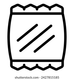 Impermeable sack icon outline vector. Hermetic transparent bag. Pouch storage pack