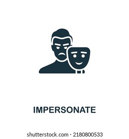 Impersonate icon. Monochrome simple line Harassment icon for templates, web design and infographics