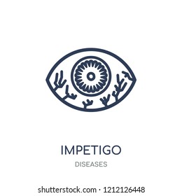 Impetigo icon. Impetigo linear symbol design from Diseases collection. Simple outline element vector illustration on white background.