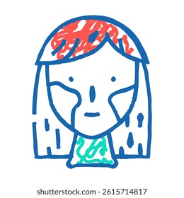 impetigo skin health problem doodle icon sketch vector. impetigo skin health problem sign. isolated symbol illustration
