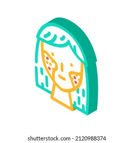 impetigo skin health problem isometric icon vector. impetigo skin health problem sign. isolated symbol illustration