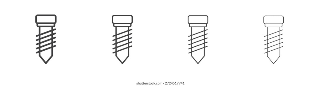 Implant Fixture icon concept Linear Pictogram. Simple element illustration.