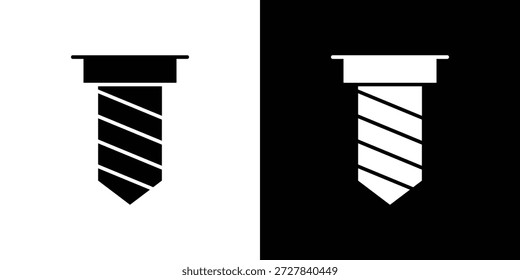 Implant Fixture icon Flat Vector illustration. Simple black symbols