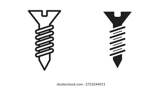 Implant Fixture icon outline and solid vector sign, linear pictograms