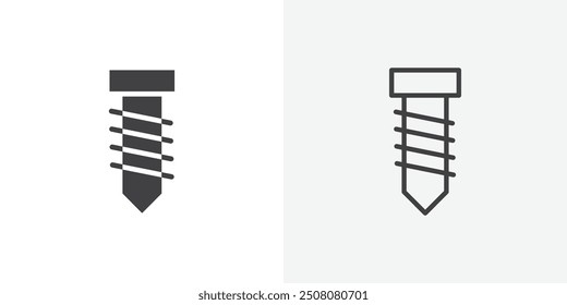 Implant Fixture icon in solid and outlined style