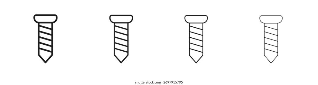 Implant Fixture icon. Thin, Light Regular And Bold style design isolated on white background
