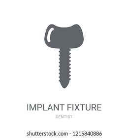 Implant Fixture icon. Trendy Implant Fixture logo concept on white background from Dentist collection. Suitable for use on web apps, mobile apps and print media.