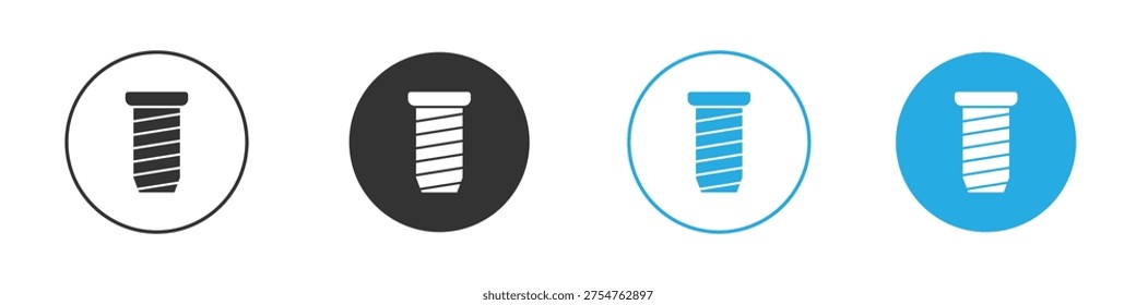 Implant Fixture icon for web or mobile app. Simple flat designs