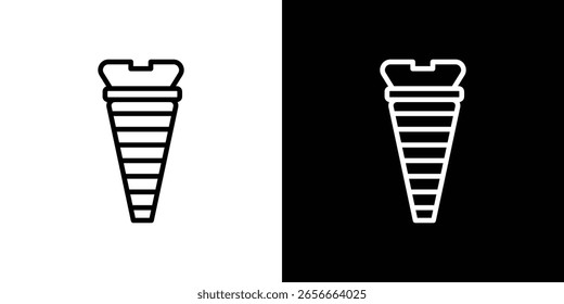 Icono del accesorio del implante para el Sitio web, estilo elegante de la Plantilla del diseño del Vector