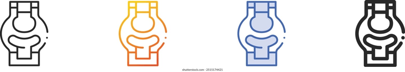 implant icon.Thin Linear, Gradient, Blue Stroke and bold Style Design Isolated On White Background