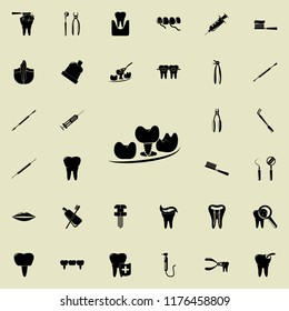 implant tooth icon. Detailed set of Dental icons. Premium quality graphic design sign. One of the collection icons for websites, web design, mobile app