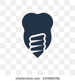 Implant vector icon isolated on transparent background, Implant transparency concept can be used web and mobile