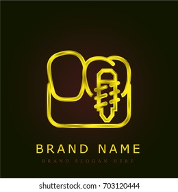 Implants golden metallic logo
