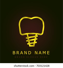 Implants golden metallic logo