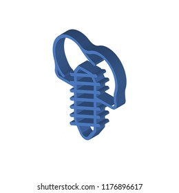 Implants isometric left top view 3D icon