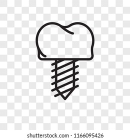 Implants vector icon isolated on transparent background, Implants logo concept