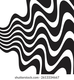 imple abstract black colour semless wave pattern with white background