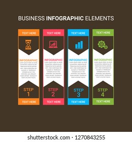 imple Modern Infographics Template with 4 options. Vector infographic element. - Vector