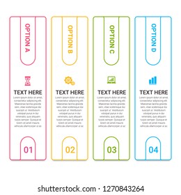 imple Modern Infographics Template with 4 options. Vector infographic element. - Vector