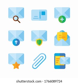imple Set Mail Vector Color Icons. Color with Editable stroke