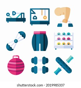imple Set Pilates Vector Color Icons
