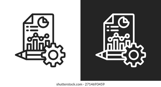 Icono De Implementación En Estilo De Línea En Blanco Y Negro