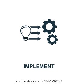 Implement icon. Creative element from business administration collection. Simple Implement icon for web design, apps and software.