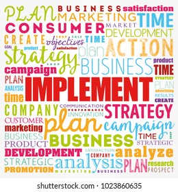 Implement word cloud collage, business concept background